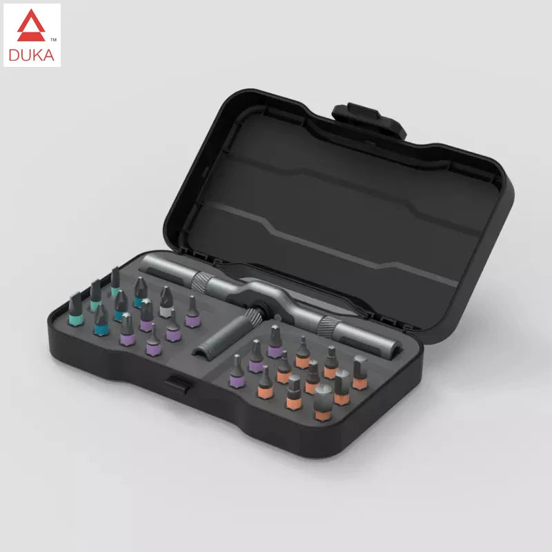 DUKA RS1 Screwdriver Set 24 in 1 Ratchet Wrench Screwdriver Magnetic Bits Tools Set DIY Household Repair Tool